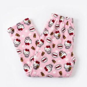 Fluffy Hello Kitty Pajama Pants for adults