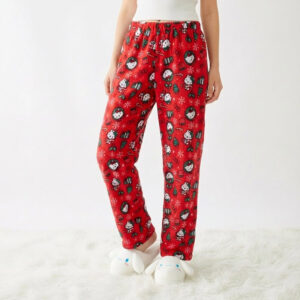 Hello Kitty Christmas Pajama Pants red fleece
