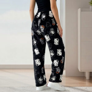 Hello Kitty Halloween Pajama pants black for adults