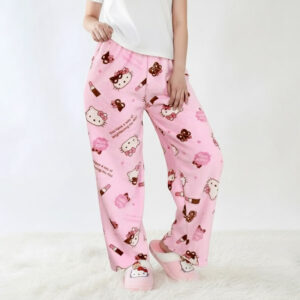 Hello Kitty Pink PJ Pants Fleece for womens