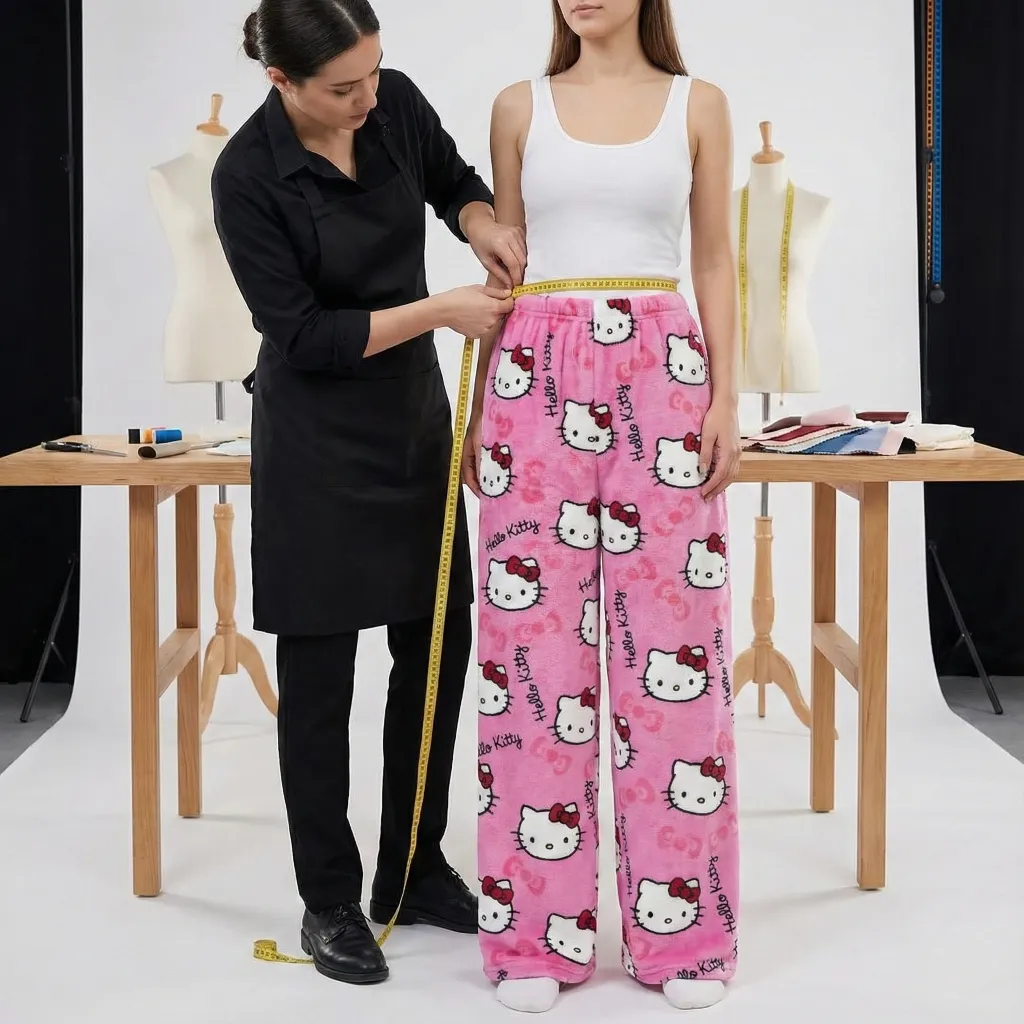 Hello-kitty-pajama-pants-size-measuring