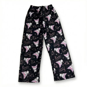 Kuromi Pajama Pants Black and purple